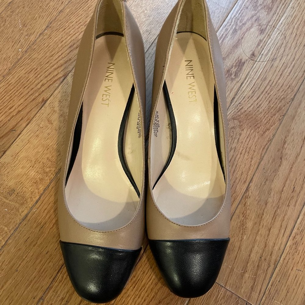 Nine West Black Toe Pumps
